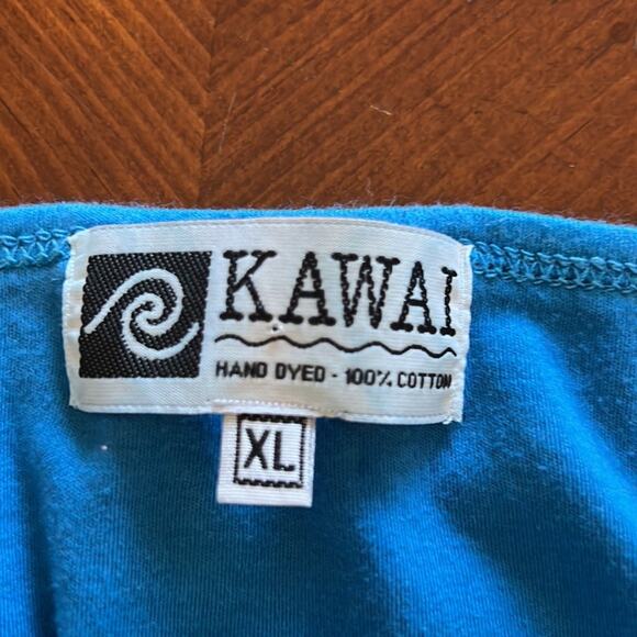 Kawai Girls XL Blue Tie Dye Knit Tank Top - Picture 3 of 5
